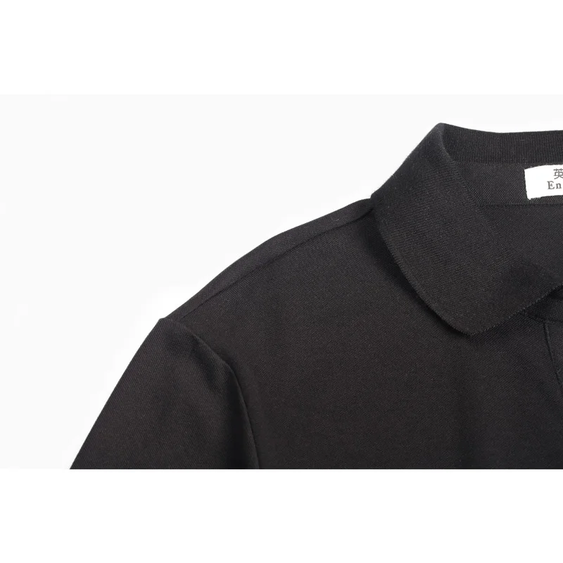 Enjeolon, брендовая Классическая хлопковая рубашка поло с коротким рукавом, стоячий воротник, одежда с цветочным принтом, 2 цвета, однотонная повседневная мужская рубашка поло, T8951