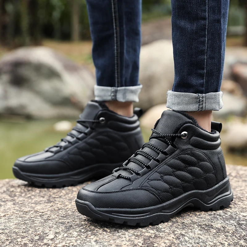 À Fur L'usure Fur Hombre Nouvelle Black En Arrivée Bottes Taille Chaud Hommes 45 Chaussures Botas Résistant brown D'hiver Coton Dentelle up Court Mode Cheville Neige Peluche 40 f6ZwqfF