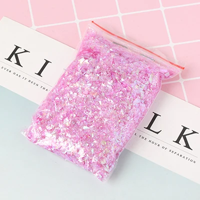 Pink Неровные Оболочки Бумаги блесток DIY ногтей Flakies красочные блестки для нейл Арта(искусство украшения ногтей) для 3D украшения ногтей, 10 г/лот - Цвет: Pink