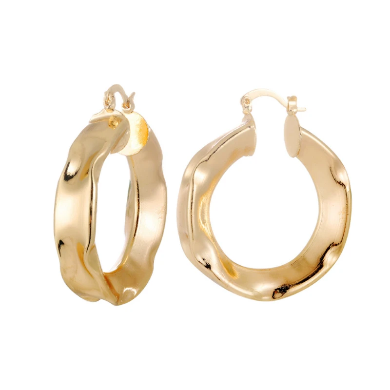Модный Специальный дизайн Геометрические круглые маленькие серьги-кольца для женщин ZK50 золотой цвет 35 мм