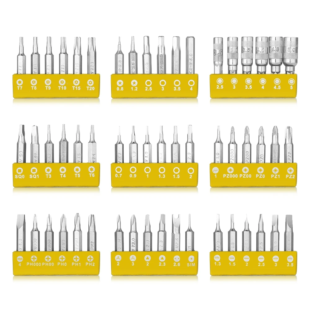 87 в 1 Набор прецизионных отверток, профессиональные инструменты для ремонта, набор ручных инструментов для ремонта планшета, ноутбука, ПК, смартфона, часов