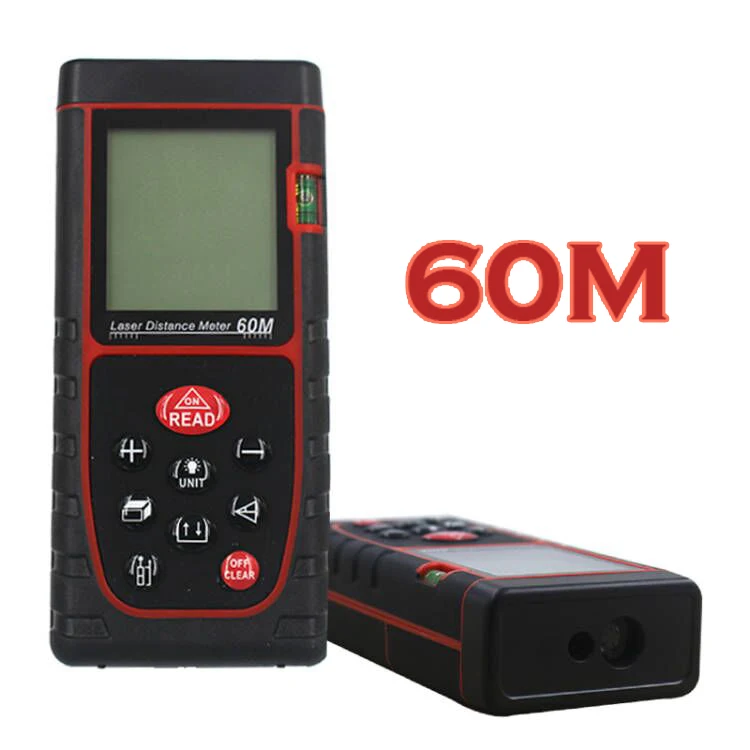 60M Digital Laser Distance Meter Rangefinder laser Tape range finder build Measure Area-volume-Angle device ruler test tool 80m handheld laser rangefinders digital laser distance meter infrared laser range finder tape ruler measure area volume tool