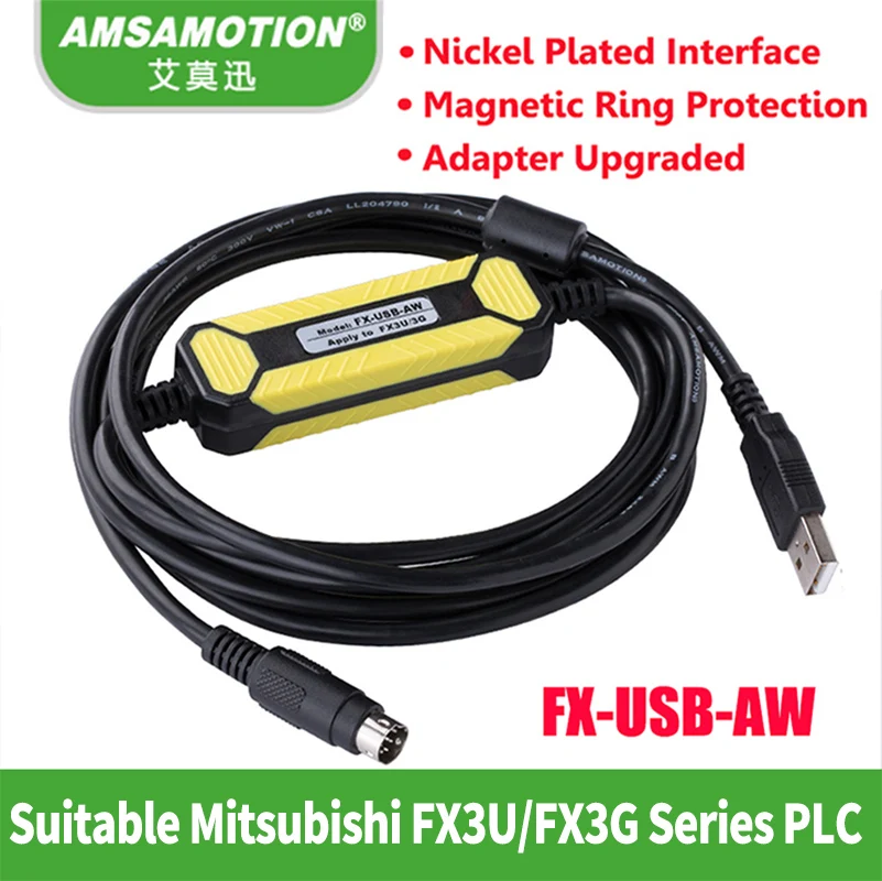 1PC NEW Mitsubishi FX3U//3G//1N//2N//1S series PLC programming cable FX-USB-AW