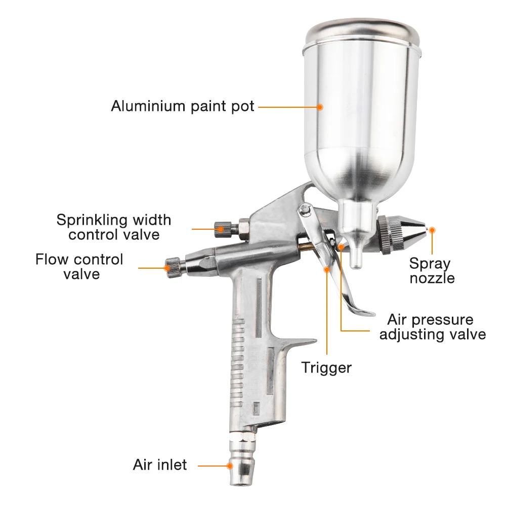 0,5 мм Профессиональный распылитель сопло гравитационного питания электроинструменты Аэрограф распылитель мини воздушный краскопульт для окрашивания автомобиля