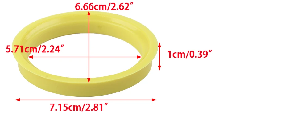 4 шт. желтое ABS колесо spiger центр Spigot ступицы центриковые кольца 66,6 мм-57,1 мм автомобильные аксессуары подходят для VW Audi Seat SKODA Mercedes