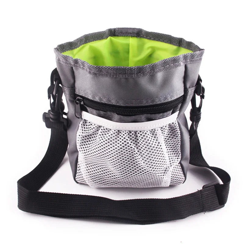 Mesh Pet Pouch Dog Training Treat Bags Portable Detachable Pet Feed Pocket Snack Reward interactive Waist Bag