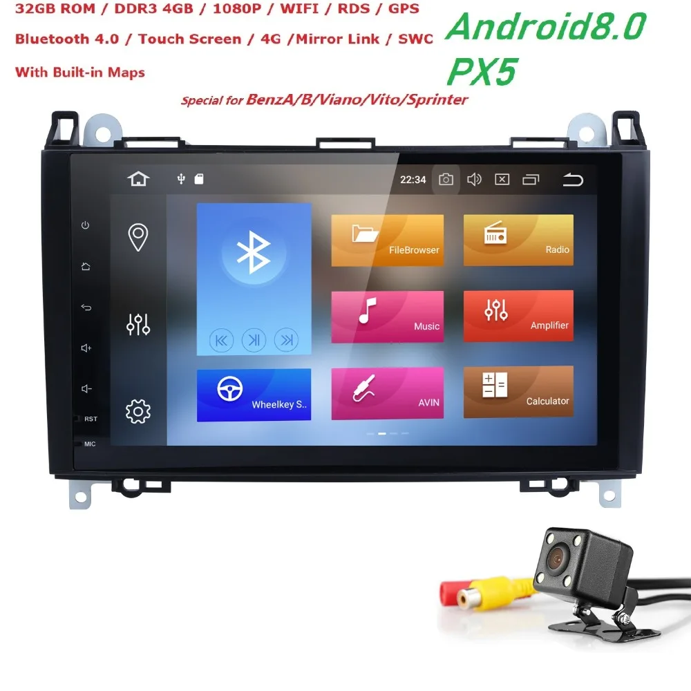 Best 2 Din Android 8.0 PX5 Car NO DVD Player for Mercedes Benz B Class B200 A Class W169 W245 Viano Vito W639 Sprinter W906 GPS Radio 0 Best 2 Din Android 8.0 PX5 Car NO DVD Player for Mercedes Benz B Class B200 A Class W169 W245 Viano Vito W639 Sprinter W906 GPS Radio 0