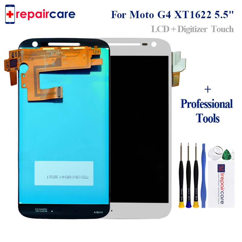 

5.5 Inch for Motorola Moto G4 XT1622 XT1625 LCD Display Touch Screen Digitizer Assembly with Frame for G4 Display