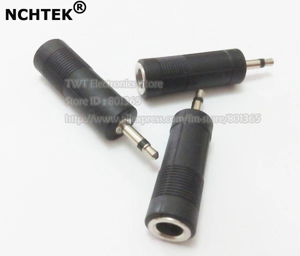 2 Pack Lot 3.5mm Mono Y Splitter Audio Adapter Female Jacks 1//8/" Male to 2