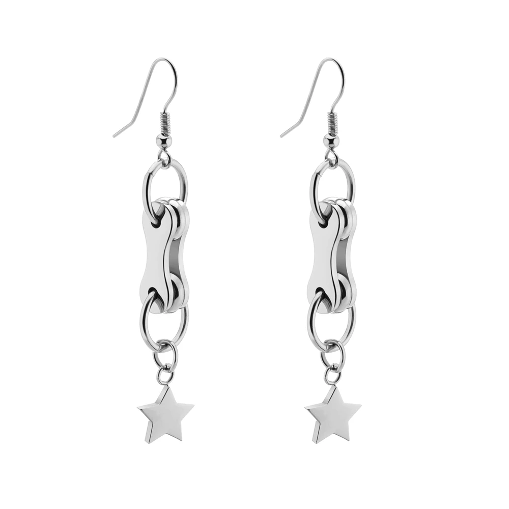 Cycolinks Chain Link Star Earrings