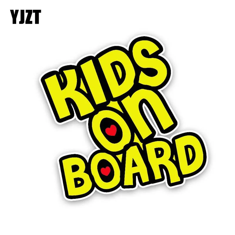 

YJZT 15.3CM*15.2CM KIDS ON BOARD Personality Car Sticker Warning Decal PVC 12-40282