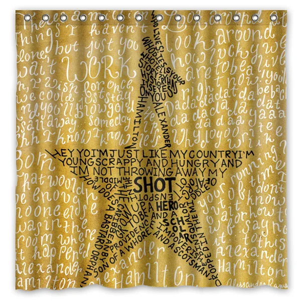 72x72 waterproof shower curtain bathroom curtain hamilton broadway musical eco friendly bath curtains welcome custom in shower curtains from home garden - Musical Shower Curtains 72x72 waterproof shower curtain bathroom curtain hamilton broadway musical eco friendly bath curtains welcome custom in shower curtains from home garden - Musical Shower Curtains