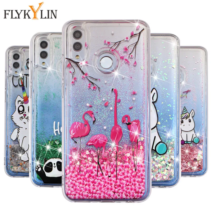 

Honor 10 Lite Case For Huawei P Smart 2019 Flamingo Quicksand Case For Huawei Honor 10 Lite Soft TPU Silicone Case Back Cover