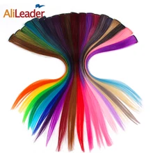 20 cores dois tons borgonha verde sintético falso cabelo grampo em extensões de cabelo liso sedoso extensões ombre