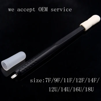 

10pcs EO Sterilization 18U-0.15MM Disposable Eccentric Eyebrow Microblading Tool Disposable Microblading Pens