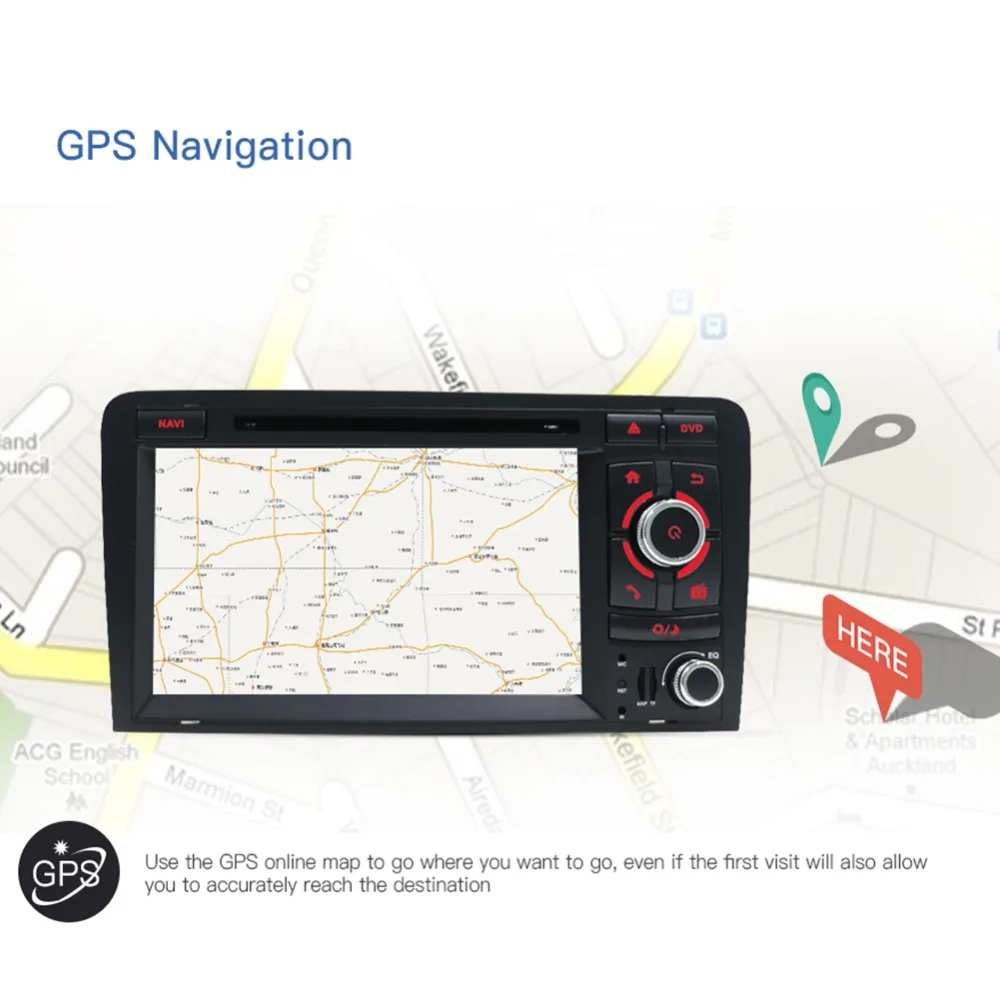 Cheap Bosion 7 inch HD 2 Din Car Radio Stereo Android 9.0 Octa Core DVD Player Multimedia Navigation GPS For Audi A3 8P 2003-2011 3