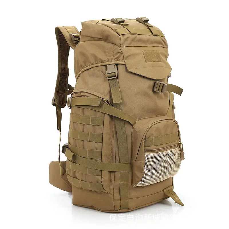 Molle 60L походный рюкзак, тактический военный рюкзак, большой водонепроницаемый рюкзак, камуфляжная походная сумка на плечо - Цвет: Khaki