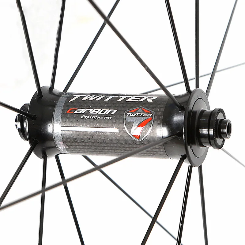 Perfect road bike wheels Ultralight aluminum alloy 40 knife carbon fiber wheel colorful reflective cursor 700C road bike wheel set 4