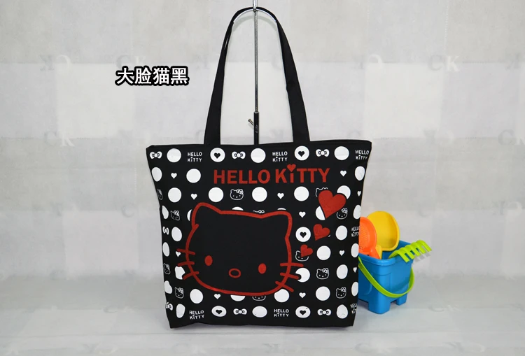 Hot sale New Arrival!!!! Black Hello Kitty Bag /Shopping Bag/Hand canvas handbags shoulder bags | Багаж и сумки