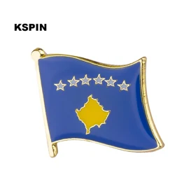 Косовский Национальный флаг, вышитые железные нашивки для одежды, металлические значки PT0243-3 - Цвет: KS0243