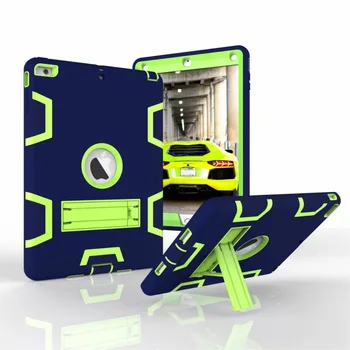 

Shockproof Case for Apple iPad 9.7 inch 2017 2018 New Kickstand Kids Silicone Hard Full Body Protective Case Cover for iPad 2018