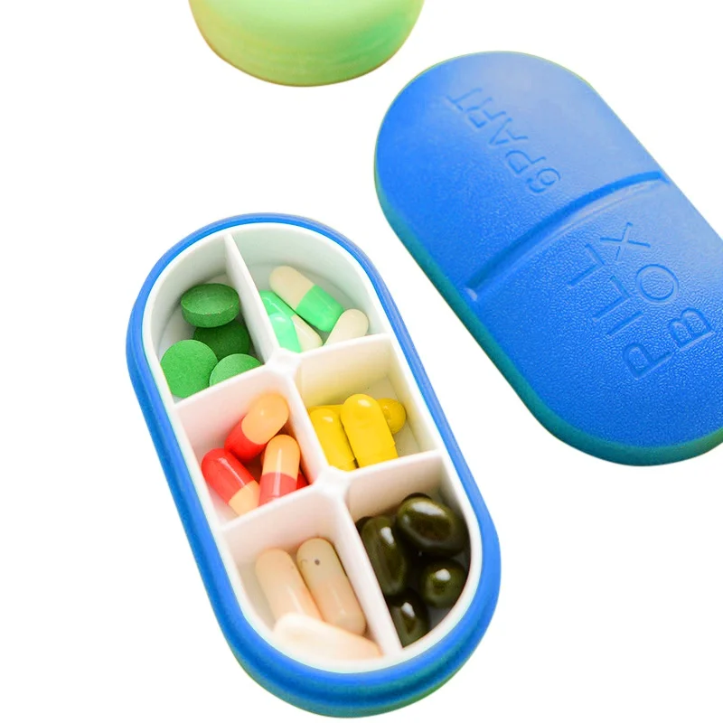 Organizer Box Medical Box Tablet Container Medication Dispenser Cute Plastic Tools Tablet Round Pill Box Tarpaulin