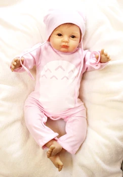 

22inch Silicone Reborn Baby Dolls Toy lifelike simulation stylish bonecas girls cute Birthday Gift Kids Present Girls Brinquedos