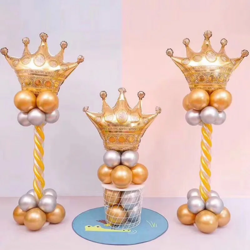 

New 1Pcs Gold Crown Shaped Aluminum Foil Balloons Prince Princess Baby Shower Wedding Birthday Party Decorations Balloon