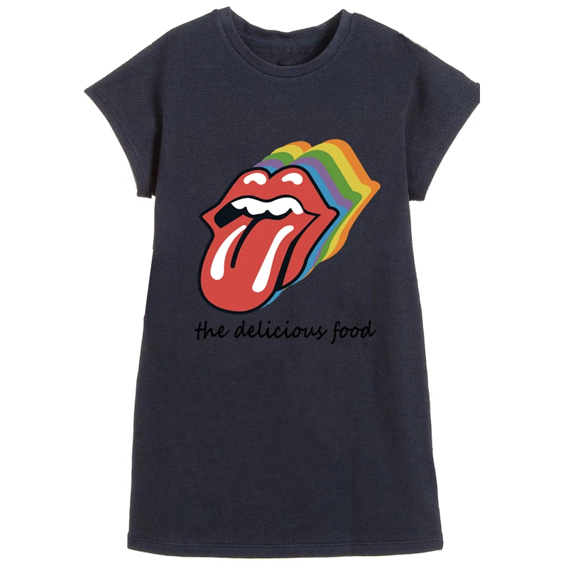 

100% Cotton 2019 Girls Summer Dress Fashion Casual Kids Dresses For Girls Kiss Brand Print Children Princess Dress For Kids New
