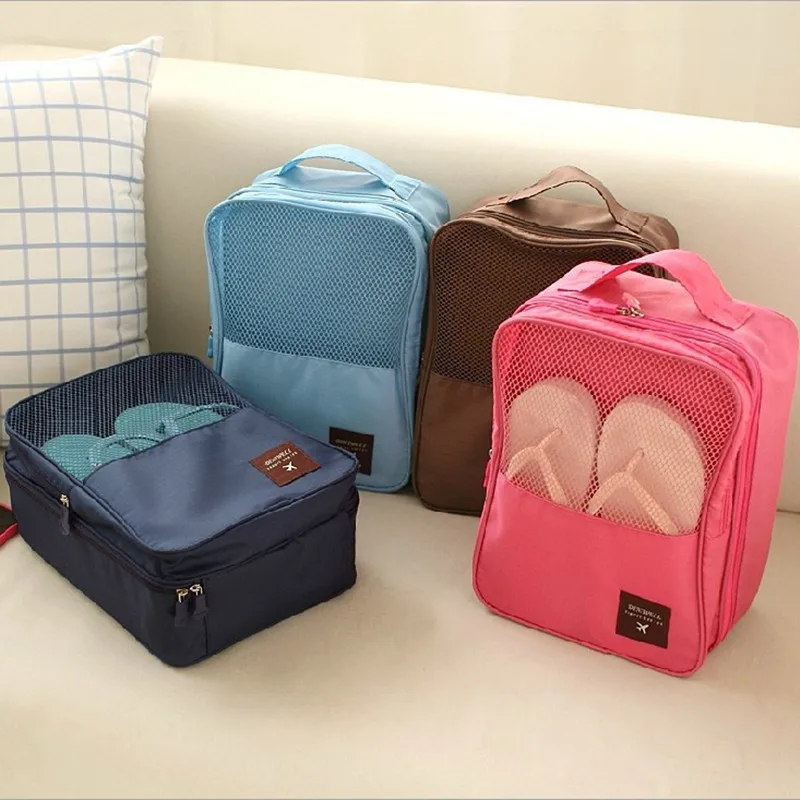 

Travel Shoes Storage Bag Three Layers Portable Shoes Organizer Waterproof Double Laminar Storage Bags 29*21.5*13cm SB005