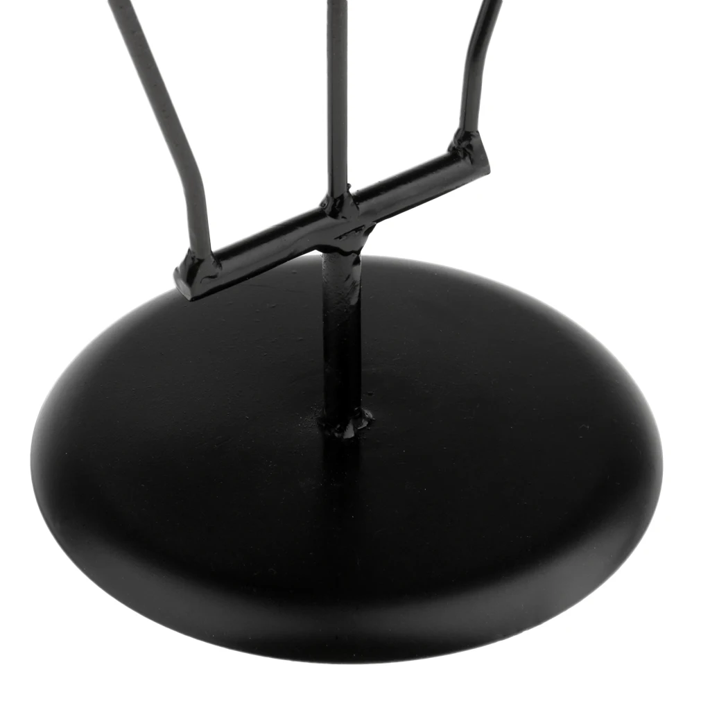 3 Layered Stable Premium Metal Hats Cap Storage Display Holder Scarf Wigs Rack Support Stand Black
