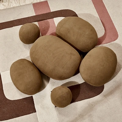 Pop pebble Подушка диванная Подушка многофункциональная каменная Подушка индивидуальная креативная DIY Имитация булыжника украшения DY50612 - Цвет: Coffee