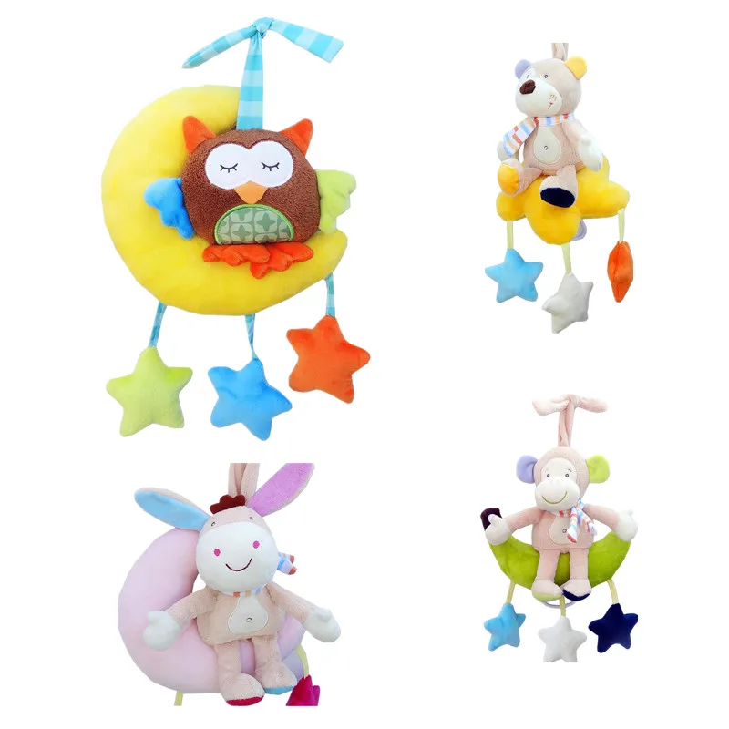 Baby Rattles Toy Animal Infant Soft Bed Hanging Toys Bell Plush Stroller Doll N7 