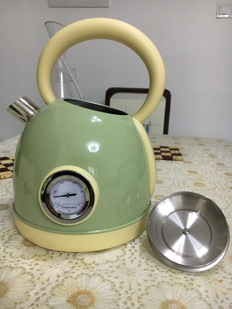 Немецкий Camry Электрический чайник из нержавеющей стали домашний рояльный лак ретро дисплей температуры Электрический чайник