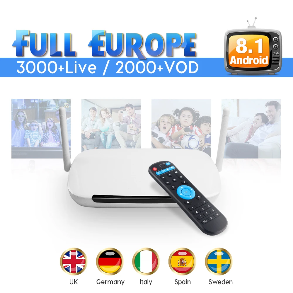 

Q9 Leadcool RK3229 IPTV France Sweden smart TV box Android 8.1 IUDTV Subscription IPTV Arabic Spain Poland Turkey Greece IP TV