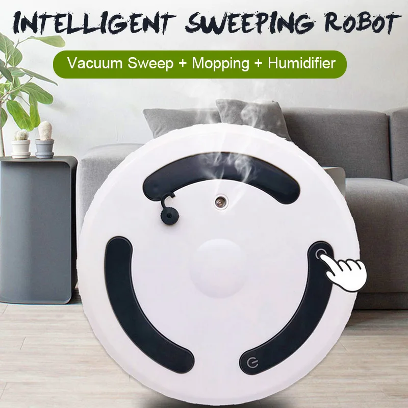 

Auto Cleaning Robot Smart Vacuum Cleaner Auto Sweeping Robot Floor Cleaner Cordless Aroma Diffuser Rechargeable Humidifier Mop
