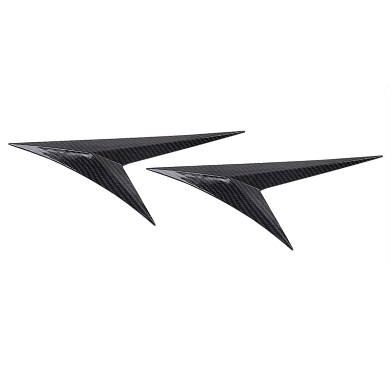 Piezas exteriores de 2 piezas de fibra de carbono ABS cubierta de emblema de cubierta lateral para Honda Civic 2016-2017 cromo estilo