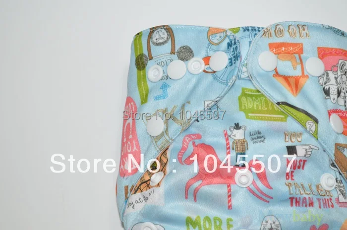 Pleasure Ground Print Cloth Diapers Baby Diapers Washable With One Insert FT66