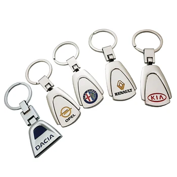 

3D Metal Car Key Ring Keychain Key Holder Logo Auto Car Fashion Accessories For Kia Toyota Ford Nissan Opel Renault BMW Audi VW