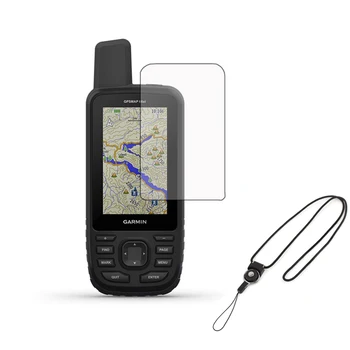 

3pcs Clear LCD Shield Film Screen Protector Cover + Detachabl Lanyard for Handheld GPS Garmin GPSMap 66S 66ST 66 Accessories