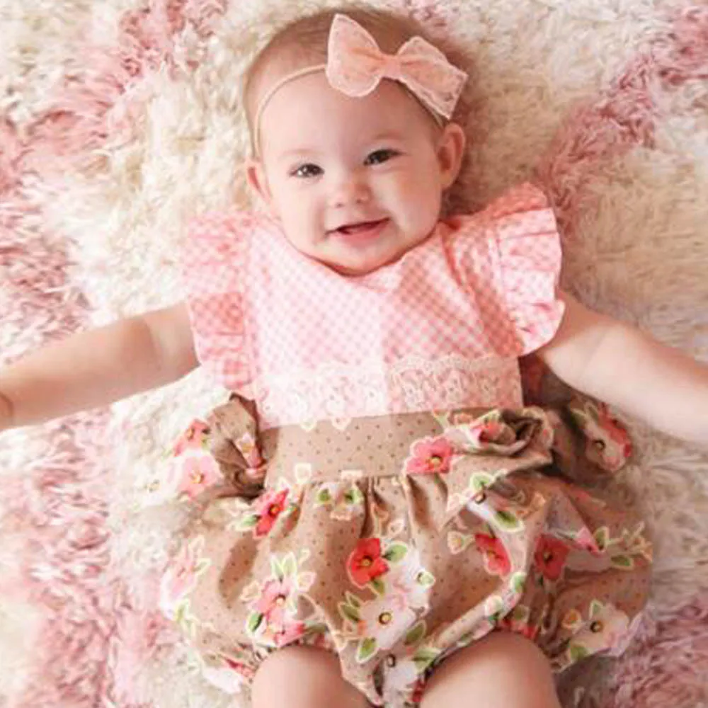 Lovely baby girl clothes summer Newborn Kids Baby Girls Sleeveless
