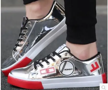 gold fashion sneakers