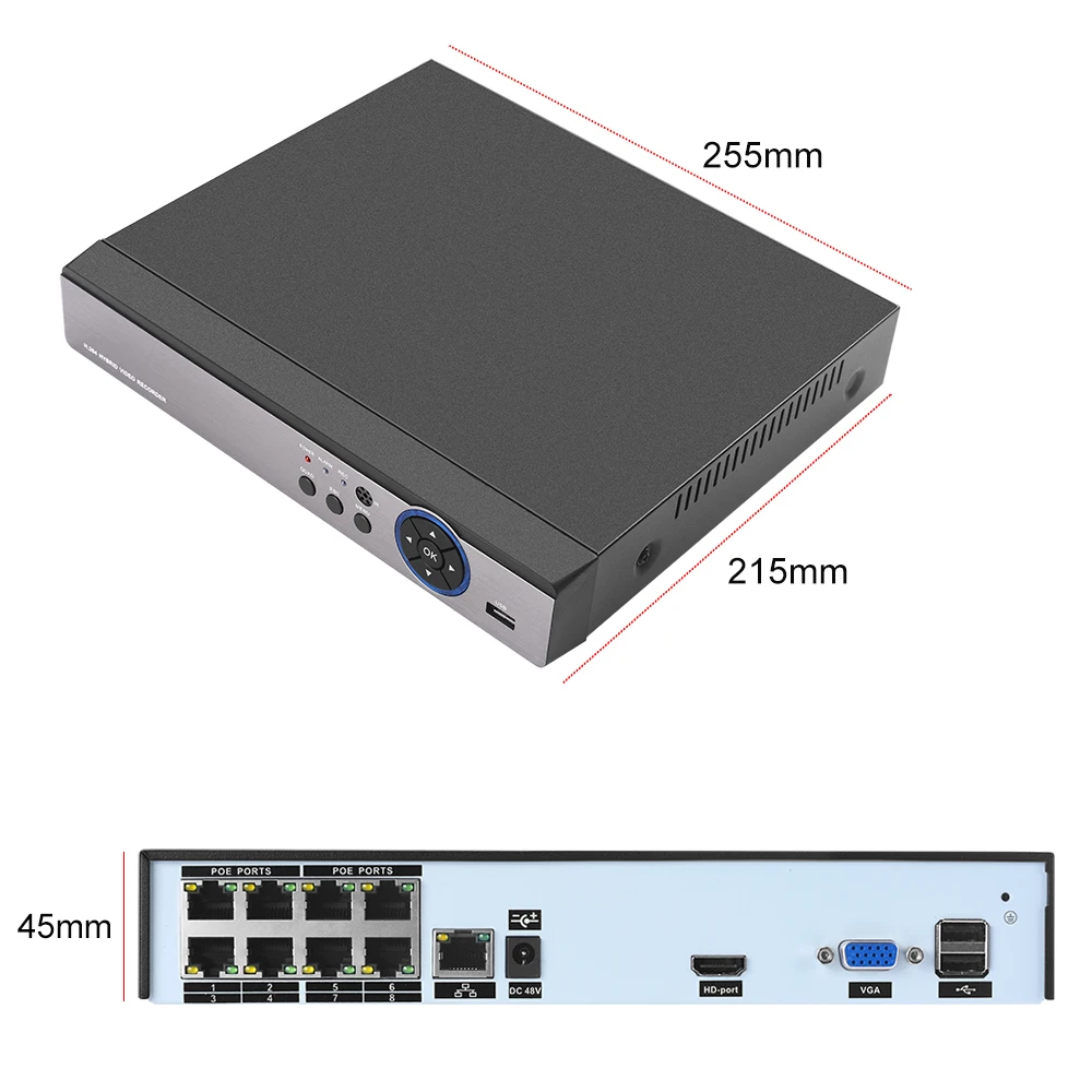 8CH 4CH 1080P 48В POE NVR комплект системы видеонаблюдения XMEYE 802.3af P2P ONVIF сетевой