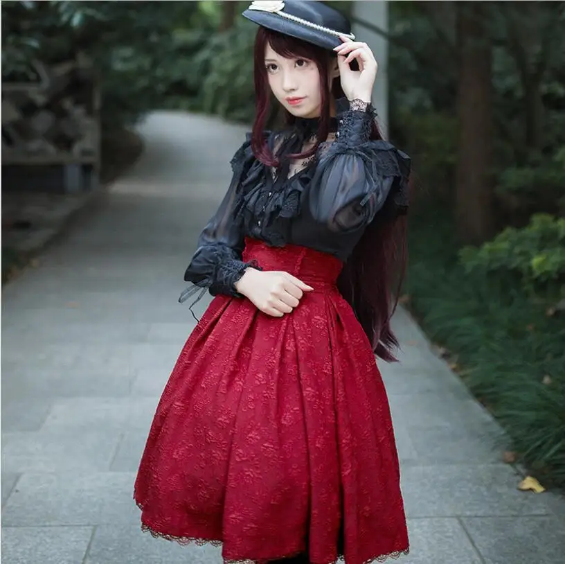 2018 nieuwe retro slim bloemen rok Lolita temperament elegante hoge taille rok 2018 nieuwe retro slim bloemen rok Lolita temperament elegante hoge taille rok