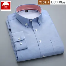 MOON Для мужчин рубашки белые однотонные деловая блуза с длинными рукавами хлопковый в британском стиле Для мужчин рубашка CS-036