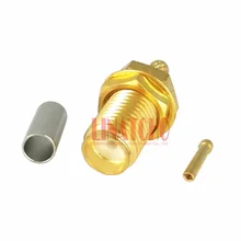 50 шт. продаж Золотой rg316 rg174 lmr100 RF SMA разъем для rg174 кабель SMA женский адаптер