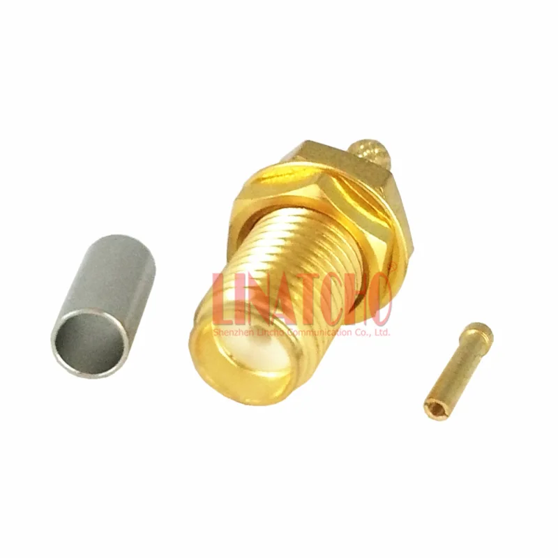 

50 pcs sales golden rg316 rg174 lmr100 rf sma female connector for rg174 cable SMA female adaptor
