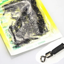 200 шт. Sub-линия, Застежка Клип вращающиеся рыболовные Вертлюги разъем рыболовная леска папка Сплит поворотное соединение рыболовные снасти аксессуары