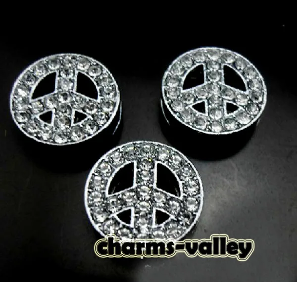 

Free Shipping, 10PCS 8MM Full Rhinestone Symbol Note Slide Charms Slide Letters Fit 8mm Wristbands, Belts
