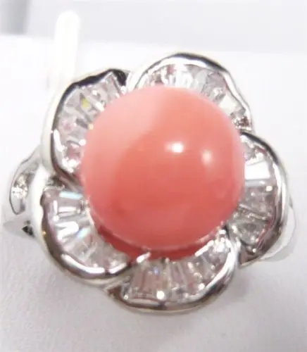 

Fine pink sea shell pearl bead 18KGP ring(6,7,8,9 )